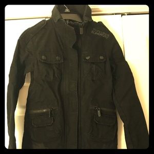 Superdry Black Utility/Military Jacket